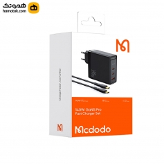 شارژر دیواری 140 وات مک دودو مدل CH-2913 به همراه کابل USB-C