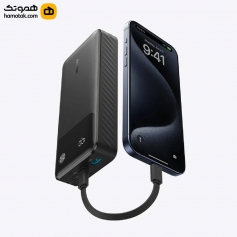 پاوربانک 30 وات انکر مدل A1384 ظرفیت 20000 میلی آمپر ساعت به همراه کابل USB-C